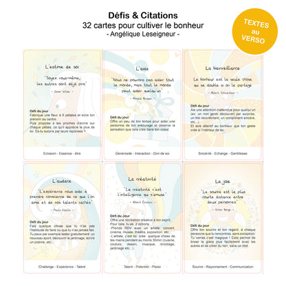 Cartes Défis & Citation