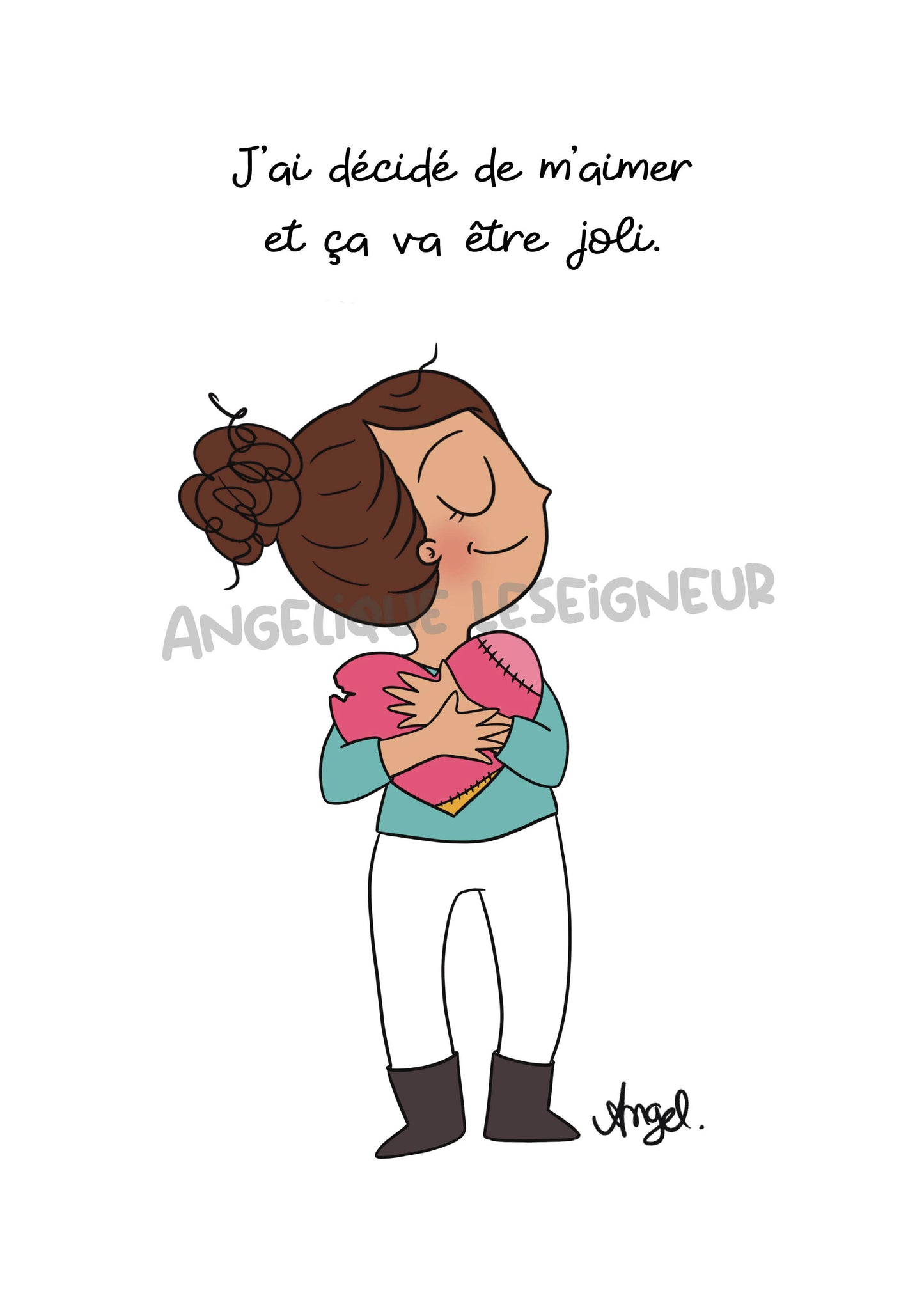 Lot de 2 Affiches à Imprimer - Citations Inspirantes Courage & Amour de Soi